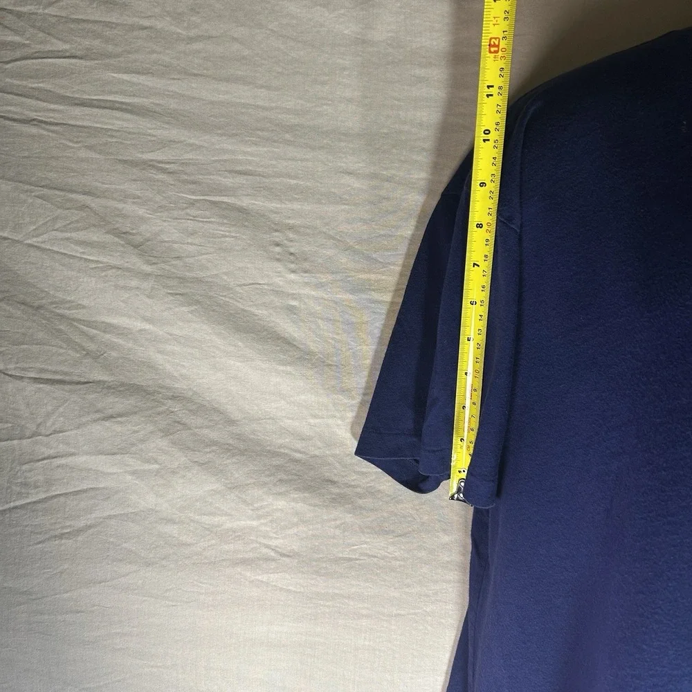 Polo Ralph Lauren T Shirt Mens Medium Navy Blue‎ Red Pony Logo Crewneck